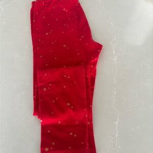Cat & Jack Red and Gold Leggings